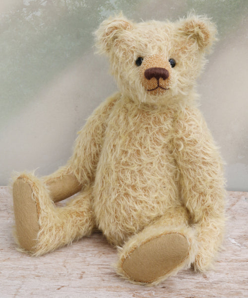 Fosdyke is a beautiful traditional mohair teddy bear, 