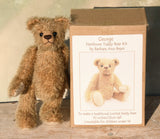 George Traditional Mohair Heirloom Teddy Bear Kit. A jointed teddy bear kit by Make A Teddy to make a 10 inch (25 cm) teddy bear. George is a very sweet teddy bear, he's straightforward to make, not too big or too small, and suitable for beginners. We have created this kit with everything you need including the stuffing and pellets, you just need scissors and a few things you will have at home.