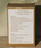 George Traditional Mohair Heirloom Teddy Bear Kit. A jointed teddy bear kit by Make A Teddy to make a 10 inch (25 cm) teddy bear. George is a very sweet teddy bear, he's straightforward to make, not too big or too small, and suitable for beginners. We have created this kit with everything you need including the stuffing and pellets, you just need scissors and a few things you will have at home.