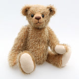 George Traditional Mohair Heirloom Teddy Bear Kit. A jointed teddy bear kit by Make A Teddy to make a 10 inch (25 cm) teddy bear. George is a very sweet teddy bear, he's straightforward to make, not too big or too small, and suitable for beginners.   We have created this kit with everything you need including the stuffing and pellets, you just need scissors and a few things you will have at home.
