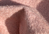 Strawberry Fool 16 mm pink mohair for teddy bears with a beautiful distressed pile.  Strawberry Fool mohair has a wonderful pink distressed pile. The mohair has an old or vintage feel, It's a great colour for smaller traditional teddy bears, or larger bears that you want to look old and loved.