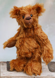 Ginger Spice 24 mm cinnamon dense distressed teddy bear mohair by Make A Teddy