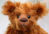 Ginger Spice 24 mm cinnamon dense distressed teddy bear mohair by Make A Teddy