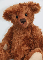 Ginger Spice 24 mm cinnamon dense distressed teddy bear mohair by Make A Teddy