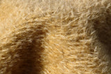 Biscuit 9 mm quite sparse, straight pile, mohair for teddy bears with a soft faded gold pile and backing by Make A Teddy