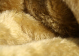 Caramel is a gorgeous blond mohair with a hint of green and a soft and fluffy 20 mm pile. It's a great colour for medium and large traditional teddy bears, the green tinge makes it particularly suitable for bears you want to look old and have a bit of character.