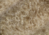 Clootie, 24 mm (nearly one inch) blond, dense, distressed mohair/viscose mix for teddy bears with a pale beige backing Clootie is a little different from out other materials, the pile is a mixture of mohair and viscose giving it a slight lustre. It has an intensely distressed tangled, blond/pale beige pile which is 24 mm (nearly) 1 inch long. It's a great colour and texture for medium and large traditional teddy bears, it's a proper 'teddy bear' colour.