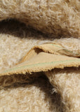 Clootie, 24 mm (nearly one inch) blond, dense, distressed mohair/viscose mix for teddy bears with a pale beige backing Clootie is a little different from out other materials, the pile is a mixture of mohair and viscose giving it a slight lustre. It has an intensely distressed tangled, blond/pale beige pile which is 24 mm (nearly) 1 inch long. It's a great colour and texture for medium and large traditional teddy bears, it's a proper 'teddy bear' colour.