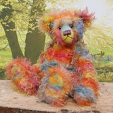 Grimble PRINTED traditional jointed mohair teddy bear sewing pattern by Barbara-Ann Bears for a traditional 17 inch/43 cm teddy bear
