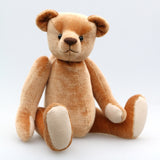 The Francis Teddy Bear pattern makes a sweet traditional Barbara-Ann Bear about 14 inches (36 cm) tall. This is our newest teddy bear sewing pattern, we've made one bear in our 9mm Golden Corn mohair and one bear in velvet and we think they look very sweet. You could use slightly longer mohair or you could make him using other fabric, as a memory bear for example.