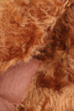 Champagne 24 mm (nearly one inch) cinnamon, dense, distressed mohair for teddy bears with a brown backing Ginger Spice is a gorgeous cinnamon mohair with a soft and fluffy (nearly) 1 inch pile. It's a great colour for medium and large traditional teddy bears, it's a proper old fashioned 'teddy bear' colour.