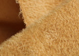 Golden Corn 9 mm quite sparse, straight pile, Steiff Schulte mohair for teddy bears with a bright gold pile and pale tan backing.t's a great colour for smaller traditional teddy bears, or larger bears that you want to look old and loved. We know several teddy bear makers who use this mohair to make teddy bears with a really aged distressed feel, maybe because it's such a good 'teddy bear gold' it's a good starting point for making a bear look old.