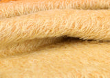 Golden Cracker 12 mm quite sparse, distressed (ratinee) mohair for teddy bears with a golden pile and warm beige backing This has a moderately short, distressed, fairy sparse, golden pile and a warm beige backing, which helps make your bear's face stand out.  It's a great colour for smaller traditional teddy bears, or larger bears that you want to look old and loved.