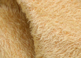 Golden Cracker 12 mm quite sparse, distressed (ratinee) mohair for teddy bears with a golden pile and warm beige backing This has a moderately short, distressed, fairy sparse, golden pile and a warm beige backing, which helps make your bear's face stand out.  It's a great colour for smaller traditional teddy bears, or larger bears that you want to look old and loved.