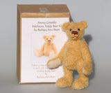 Jimmy Grimble Mohair Teddy Bear Kit. A jointed teddy bear kit by Make A Teddy to make a 9 inch/23 cm teddy bear. We have created this kit with everything you need with lovely teddy gold German mohair, apart from scissors and a few things you will have at home. The instructions are thorough and illustrated