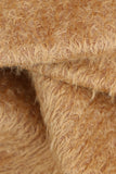 Peanut Relish 12 mm quite sparse, distressed (ratinee) mohair for teddy bears with a caramel pile and pale tan backing This has a moderately short, distressed, fairy sparse, caramel gold (quite like a peanut's colour) pile and a pale tan backing, which helps make your bear's face stand out.  It's a great colour for smaller traditional teddy bears, or larger bears that you want to look old and loved.