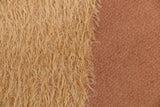 Peanut Relish 12 mm quite sparse, distressed (ratinee) mohair for teddy bears with a caramel pile and pale tan backing This has a moderately short, distressed, fairy sparse, caramel gold (quite like a peanut's colour) pile and a pale tan backing, which helps make your bear's face stand out.  It's a great colour for smaller traditional teddy bears, or larger bears that you want to look old and loved.