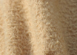 Porridge 11 mm quite sparse, wildly distressed, mohair for teddy bears with a soft, pale peachy cream pile and backing. It's a great mohair for smaller traditional teddy bears, or larger bears, good for cute happy bears, or ,with some shading, teddies that you want to look old and loved.