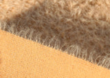 Porridge 11 mm quite sparse, wildly distressed, mohair for teddy bears with a soft, pale peachy cream pile and backing. It's a great mohair for smaller traditional teddy bears, or larger bears, good for cute happy bears, or ,with some shading, teddies that you want to look old and loved.