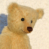 The Rabbie Teddy Bear pattern makes a sweet traditional jointed Barbara-Ann Bear about 15.5 inches (39 cm) tall. Rabbie is our latest teddy bear pattern. We think Rabbie will look great in a range of mohairs and other fabrics from the very short to relatively long (around 25mm)