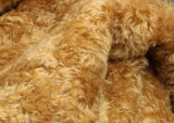 Truffle 25 mm (one inch) antique gold, dense, distressed mohair for teddy bears with a cinnamon backing Truffle is a gorgeous antique gold/cinnamon mohair with a soft and fluffy 1 inch pile. It's a great colour for medium and large traditional teddy bears, it's a proper, old fashioned 'teddy bear' colour.