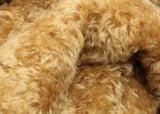 Truffle 25 mm (one inch) antique gold, dense, distressed mohair for teddy bears with a cinnamon backing Truffle is a gorgeous antique gold/cinnamon mohair with a soft and fluffy 1 inch pile. It's a great colour for medium and large traditional teddy bears, it's a proper, old fashioned 'teddy bear' colour.
