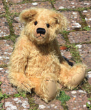 Winston jointed 18 inch teddy bear printed sewing pattern by Barbara-Ann Bears. Winston is about 18 inches (45 cm tall), his pattern uses 1/2 metre of mohair and you'll need 1 x 65 mm and 4 x 55 mm joints. Winston is a charming, cuddly, old fashioned traditional, Barbara-Ann Bear, which you can make