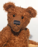 Grimble PRINTED traditional jointed mohair teddy bear sewing pattern by Barbara-Ann Bears for a traditional 17 inch/43 cm teddy bear