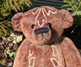 Bertie PRINTED sewing pattern for an 11 inch  jointed mohair teddy bear by Barbara-Ann Bear