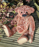 Bertie PRINTED sewing pattern for an 11 inch  jointed mohair teddy bear by Barbara-Ann Bear