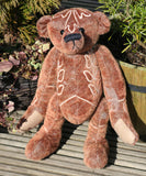 Bertie PRINTED sewing pattern for an 11 inch  jointed mohair teddy bear by Barbara-Ann Bear