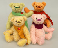 7.5 inch Mohair Teddy Bear Kit available in 4 colours by Make A Teddy choose the colour you want