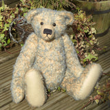 The Chester Teddy Bear pattern makes a large, classical, traditional mohair Barbara-Ann Bear about 21 inches (53cm) tall. 
A teddy bear sewing pattern to make a large, elegant, traditional mohair artist teddy bear with a centre seam in his head gusset, a long snout, a hump and long arms and legs