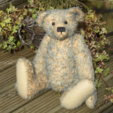 The Chester Teddy Bear pattern makes a large, classical, traditional mohair Barbara-Ann Bear about 21 inches (53cm) tall. 
A teddy bear sewing pattern to make a large, elegant, traditional mohair artist teddy bear with a centre seam in his head gusset, a long snout, a hump and long arms and legs