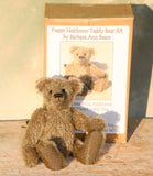 Frazer Mohair Teddy Bear Kit. A jointed teddy bear kit by Make A Teddy to make an 8 inch/20 cm teddy bear. We have created this kit with everything you need apart from scissors and a few things you will have at home. The instructions are thorough but we are on hand for extra support by phone. The Frazer kit has lovely antique brown German mohair, we have drawn the pattern out on the mohair so you don't have to worry about not having enough or fitting it on