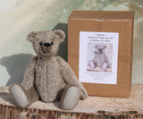 Frederick Traditional Mohair Heirloom Teddy Bear Kit. A jointed teddy bear kit suitable for a beginner by Make A Teddy to make a 15 inch (38 cm) teddy bear. Frederick is a very sweet teddy bear, he's quite easy to make and beginners have made him quite successfully. The kit comes in a box, suitable as a gift.