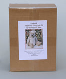 Frederick Traditional Mohair Heirloom Teddy Bear Kit. A jointed teddy bear kit suitable for a beginner by Make A Teddy to make a 15 inch (38 cm) teddy bear. Frederick is a very sweet teddy bear, he's quite easy to make and beginners have made him quite successfully.