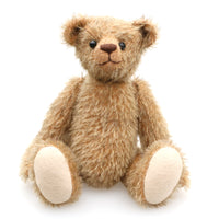 George Traditional Mohair Heirloom Teddy Bear Kit. A jointed teddy bear kit by Make A Teddy to make a 10 inch (25 cm) teddy bear. George is a very sweet teddy bear, he's straightforward to make, not too big or too small, and suitable for beginners.   We have created this kit with everything you need including the stuffing and pellets, you just need scissors and a few things you will have at home. 