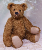 Harrison teddy bear sitting down.
Harrison Traditional Mohair Heirloom Teddy Bear Kit. A jointed teddy bear kit by Make A Teddy to make a 14 inch (35 cm) teddy bear. We have created this kit with everything you need with clear instructions with diagrams, you just need scissors and a few things you will have at home.