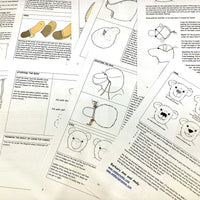 Some of the instructions of the Harrison Traditional Mohair Heirloom Teddy Bear Kit. A jointed teddy bear kit by Make A Teddy to make a 14 inch (35 cm) teddy bear. We have created this kit with everything you need with clear instructions with diagrams, you just need scissors and a few things you will have at home.