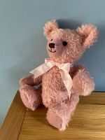 A Josh bear made in our Strawberry Fool mohair