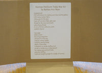 the inside of the Norman Teddy Bear Kit Box, showing the contents list and what you need to have yourself.