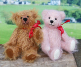 Miniature Teddy Bear Double Kit Peanut and Rosie 3.5 inch by Make A Teddy