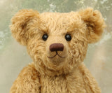 The Chester Teddy Bear pattern makes a large, classical, traditional mohair Barbara-Ann Bear about 21 inches (53cm) tall. 
A teddy bear sewing pattern to make a large, elegant, traditional mohair artist teddy bear with a centre seam in his head gusset, a long snout, a hump and long arms and legs