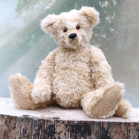 Champagne 24 mm blond dense distressed teddy bear mohair by Make A Teddy