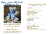 We have created this kit with everything you need apart from scissors and a few things you will have at home. The instructions are thorough but we are on hand for extra support by phone. The Bilberry kit has lovely blue German mohair, we have drawn the pattern out on the mohair so you don't have to worry about not having enough or fitting it on. He has polyester stuffing and some glass beads to add weight and a little squidgyness.  This kit is nicely boxed so you can give it as a gift