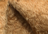 Bran Cracker 15 mm antique gold Steiff Schulte mohair for teddy bears with a beautiful distressed pile. The mohair has an old or vintage feel, It's a great colour for smaller traditional teddy bears, or larger bears that you want to look old and loved.