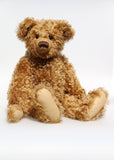 The Augustus Teddy Bear pattern makes a large, classical, traditional mohair Barbara-Ann Bear about 22 inches (55cm) tall.  A teddy bear sewing pattern to make a large, elegant, traditional mohair artist teddy bear with a centre seam in his head gusset, a long snout, a hump and long arms and legs