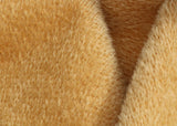 Golden Corn 9 mm quite sparse, straight pile, Steiff Schulte mohair for teddy bears with a bright gold pile and pale tan backing.t's a great colour for smaller traditional teddy bears, or larger bears that you want to look old and loved. We know several teddy bear makers who use this mohair to make teddy bears with a really aged distressed feel, maybe because it's such a good 'teddy bear gold' it's a good starting point for making a bear look old.