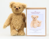Josh teddy bear and kit in a box. A jointed teddy bear kit suitable for a beginner by Make A Teddy to make a 11 inch (28 cm) teddy bear. We have created this kit with everything you need including the stuffing and pellets, you just need scissors and a few things you will have at home